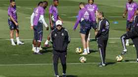 Carlo Ancelotti, durante un entrenamiento del Real Madrid / EFE