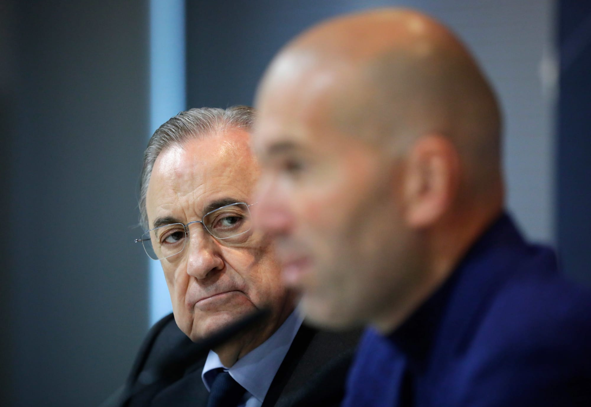 Florentino Pérez, junto a Zidane, en una imagen de archivo / EFE