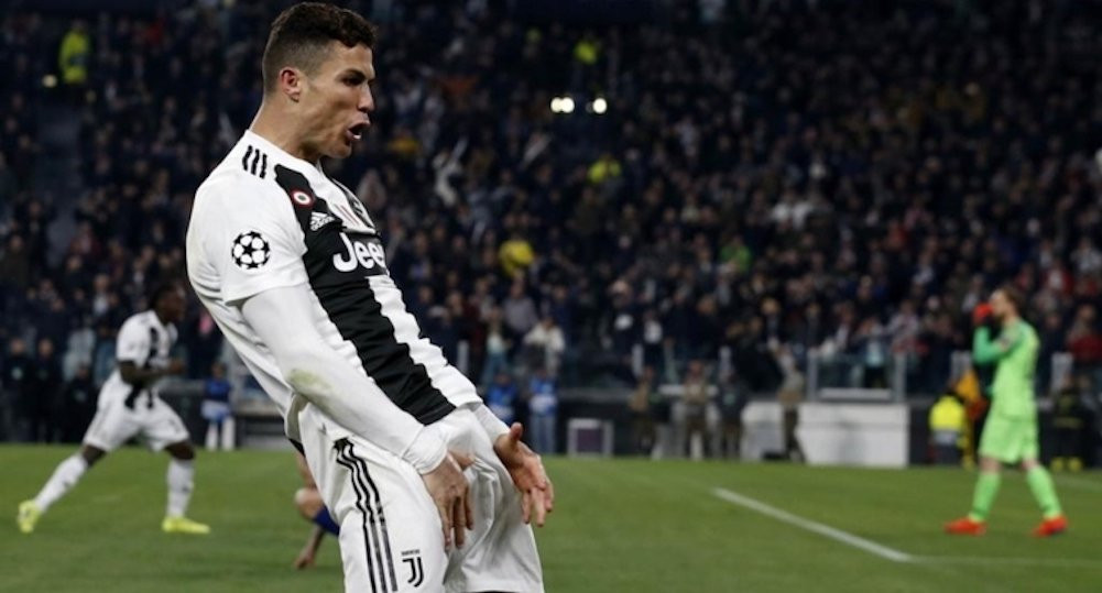 Una foto de Cristiano Ronaldo en la celebración de su gol ante la afición del Atlético de Madrid que investiga la UEFA / Twitter