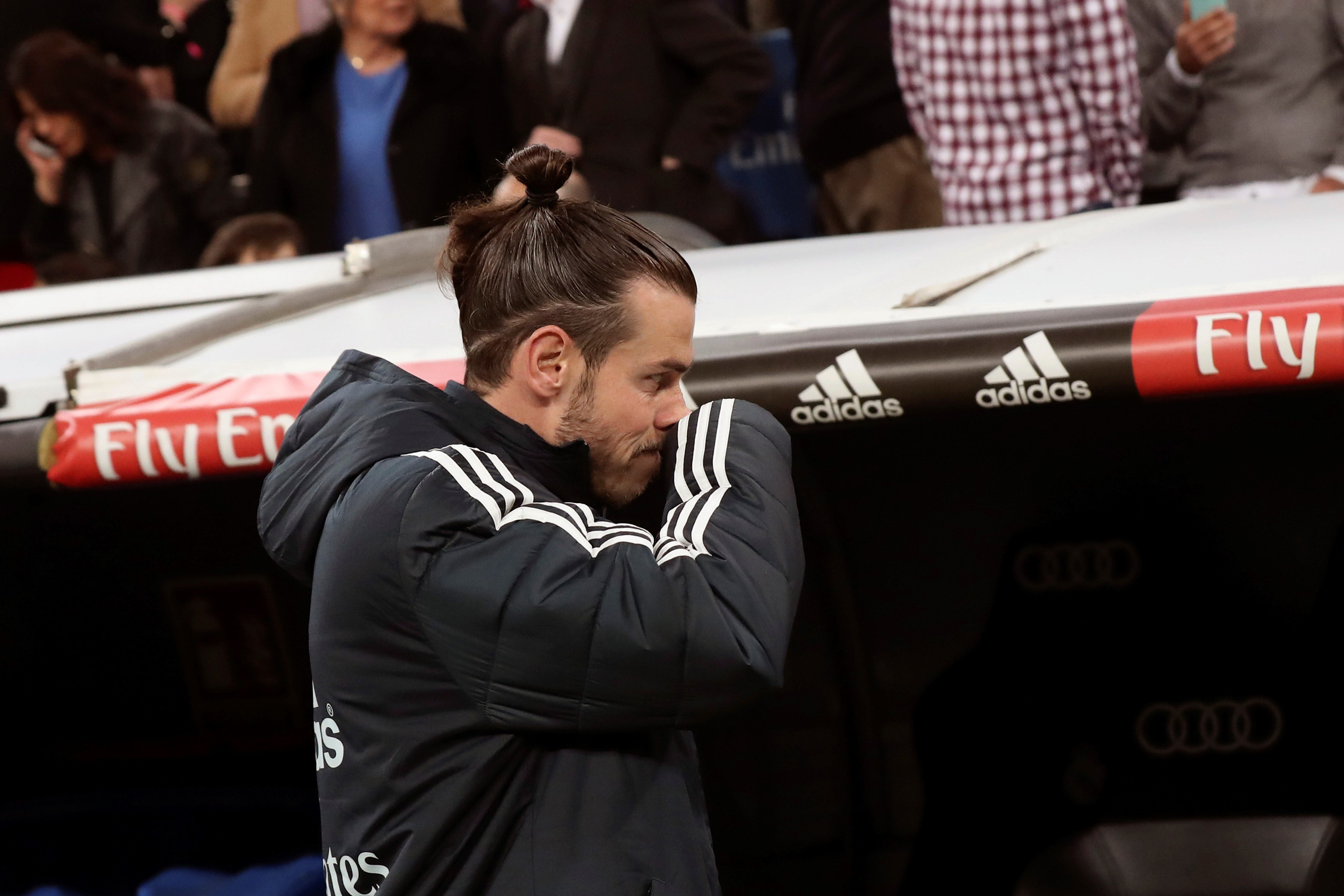 Una imagen de Gareth Bale en el banquillo durante el último Madrid-Barça / EFE