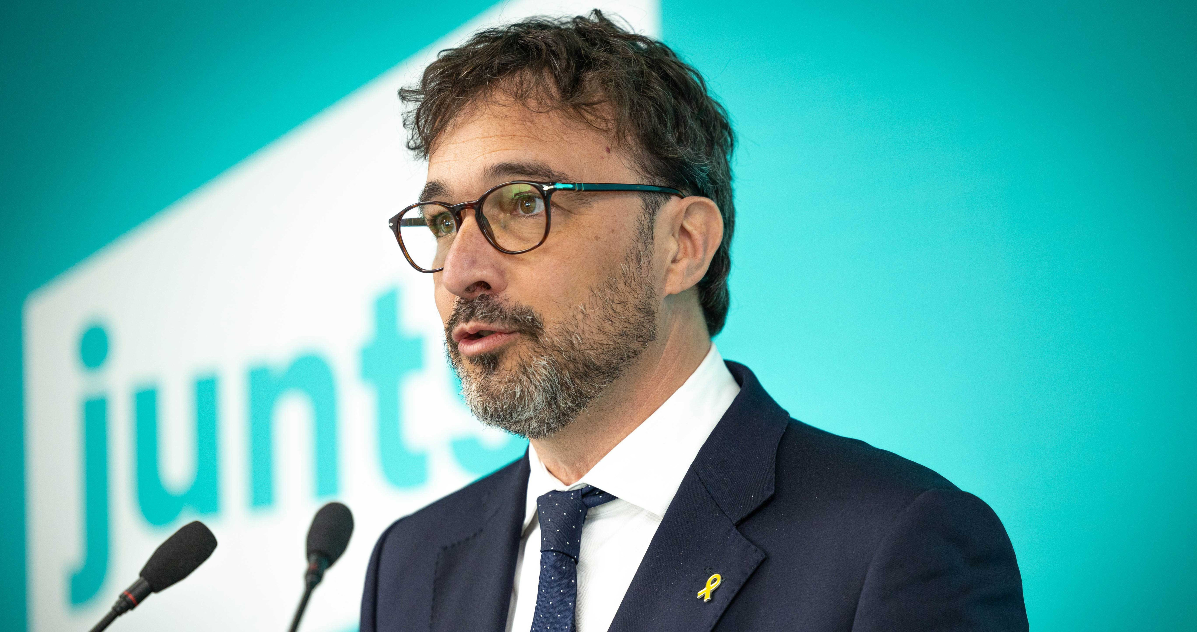 El portavoz de Junts, Josep Rius, quien presiona a Cambray para que desobedezca la sentencia del 25% / EUROPA PRESS