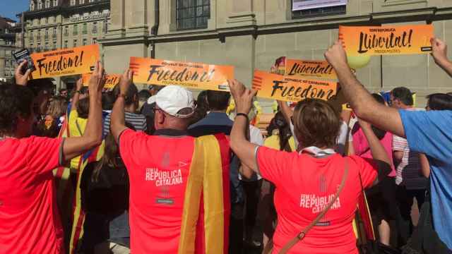 Una imagen de la manifestación convocada por la ANC en Berna (Suiza) / Twitter