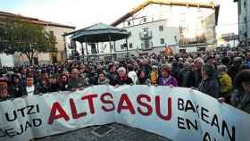 Protestas en Alsasua contra el acto de España ciudadana que promueve Albert Rivera /Efe