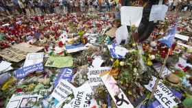 Homenaje a las víctimas del atentado de Barcelona en La Rambla, sin vinculación con los chechenos