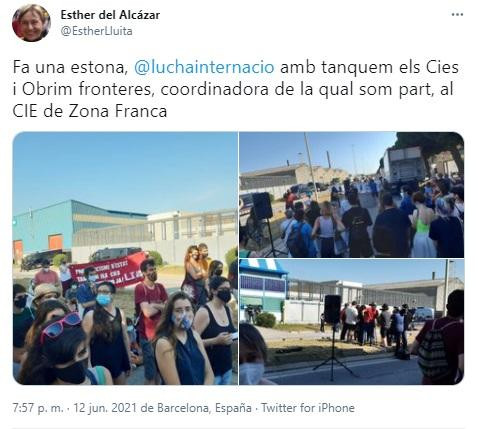 Manifestación por el cierre del CIE de Zona Franca / TWITTER