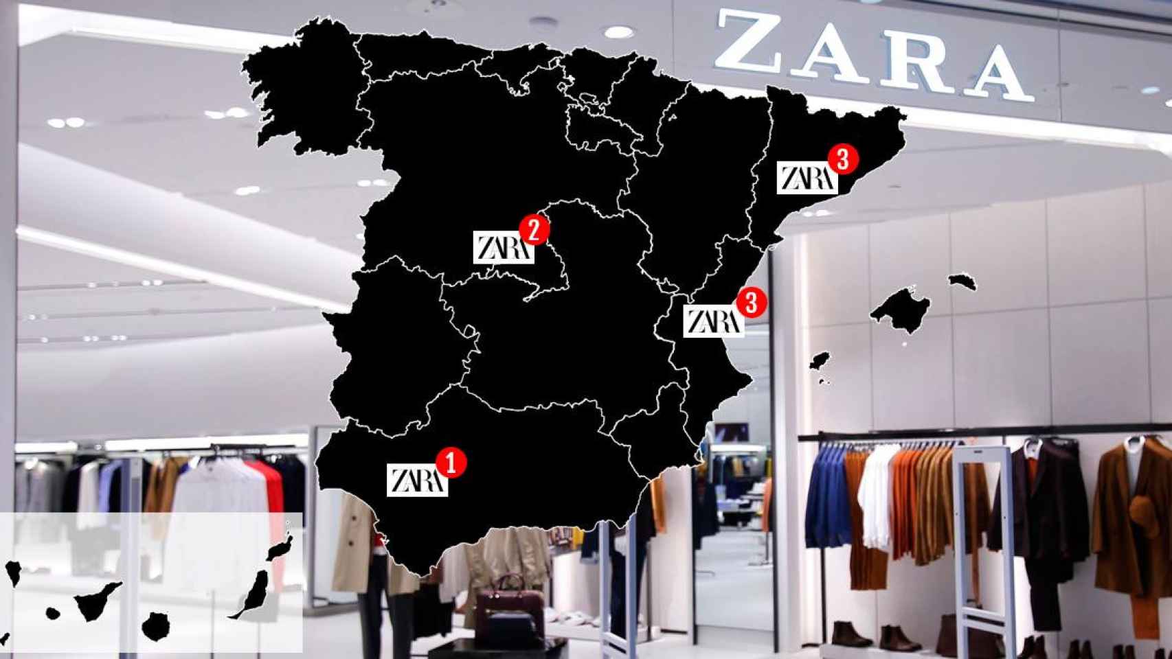 Tiendas de Zara abiertas en fase de desescalada en España / CG
