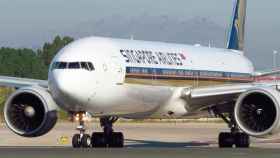 Una aeronave de Singapore Airlines, en el aeropuerto del Prat de Barcelona.