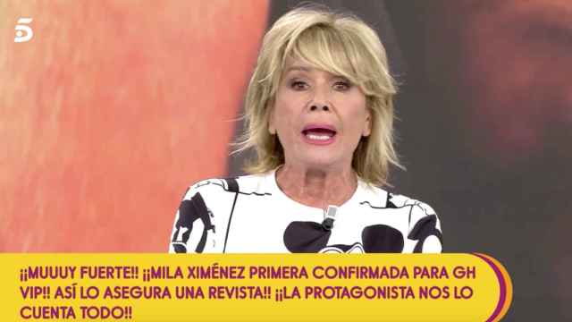 La periodista Mila Ximénez habla de su entrada en el reality de Mediaset 'GH VIP' / MEDIASET