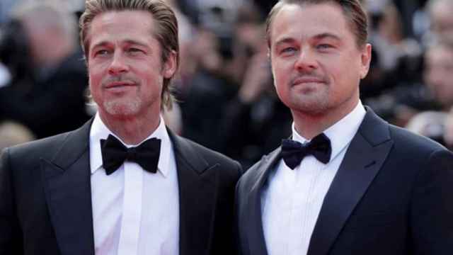 Brad Pitt y Leonardo DiCaprio en Cannes