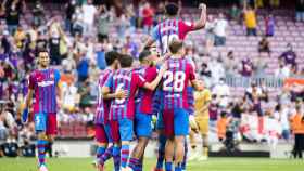 Ansu Fati celebrando su gol contra el Levante / FC Barcelona