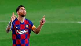 Leo Messi, celebrando un gol con el Barça | EFE