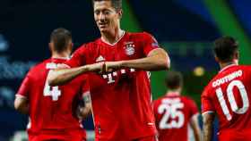 Robert Lewandowski celebra un gol con el Bayern en la Champions / EFE