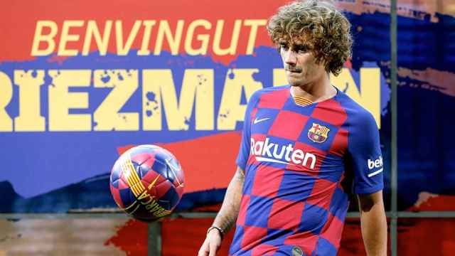 Griezmann, en su presentación como jugador del Barça / EFE