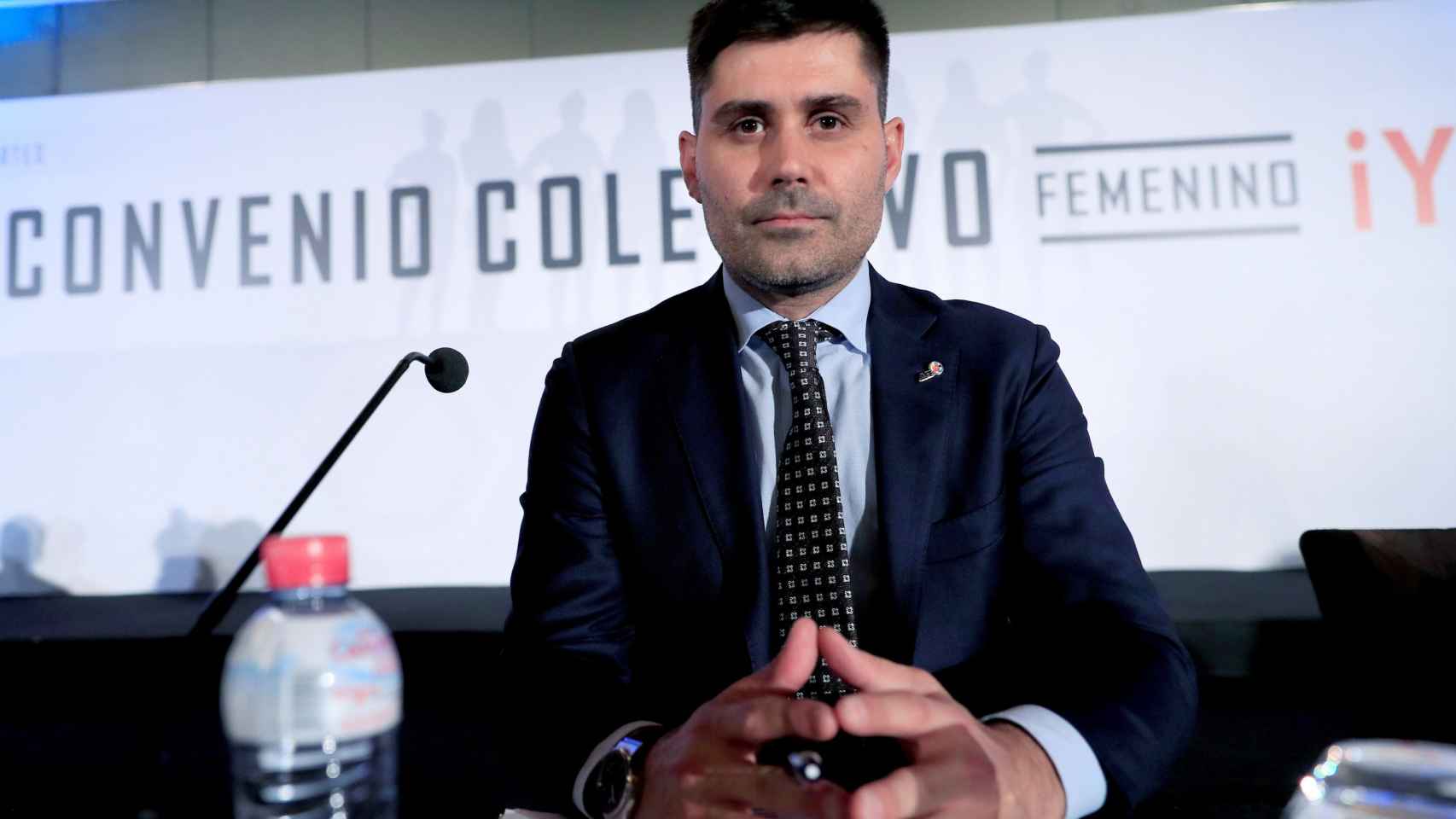El presidente de la Asociación de Futbolistas Españoles (AFE), David Aganzo / EFE