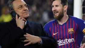 Florentino Pérez y Leo Messi, en un montaje / REDES