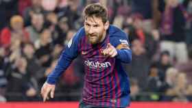Leo Messi celebra un gol con la camiseta del Barça / EFE