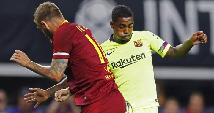 Malcom en el partido de pretemporada que enfrentó al Barça contra la Roma / EFE