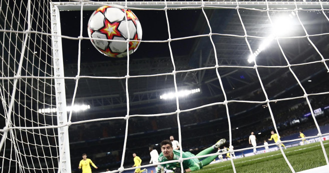 Courtois, superado en el primer gol del Chelsea
