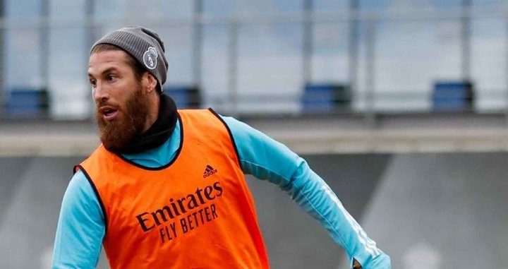 Sergio Ramos, en un entrenamiento | RM