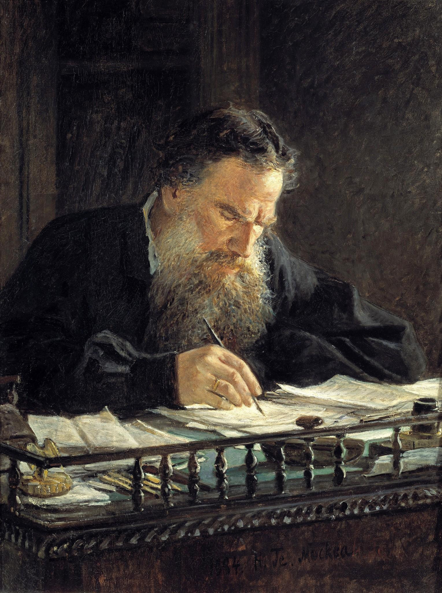 Retrato de Tolstói de Nikolai Ge.