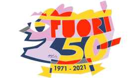 El logo de los 50 años de Fuori!