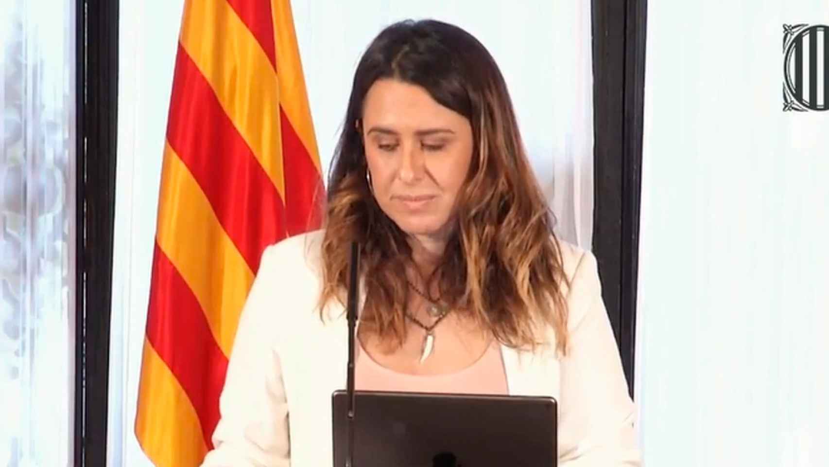 Patrícia Plaja, portavoz del Govern, en rueda de prensa