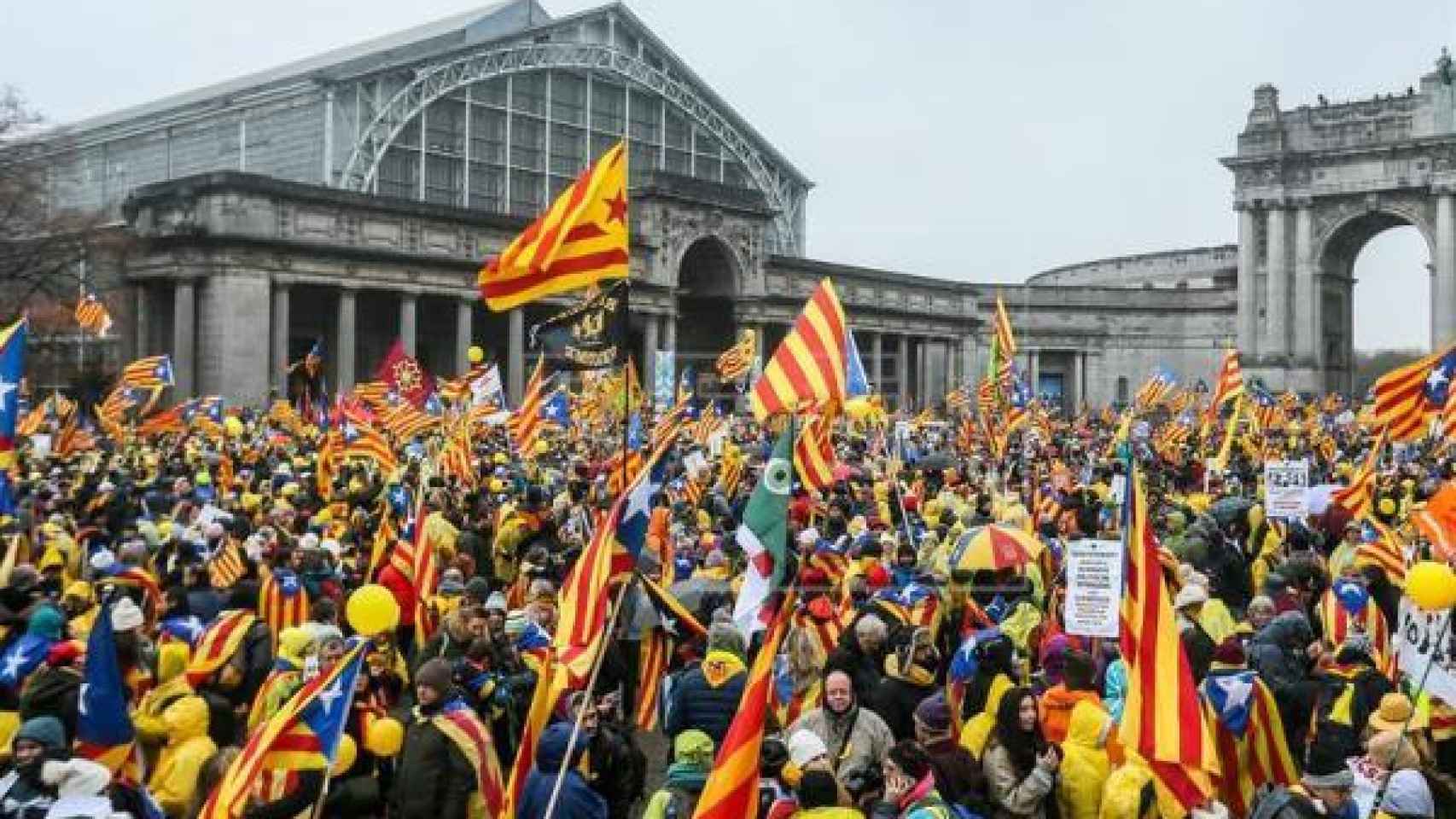 Manifestación de independentistas en Bruselas / EFE