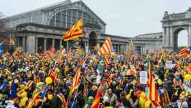 Manifestación de independentistas en Bruselas / EFE