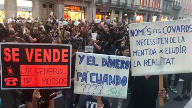 Manifestación de los Mossos en Barcelona /