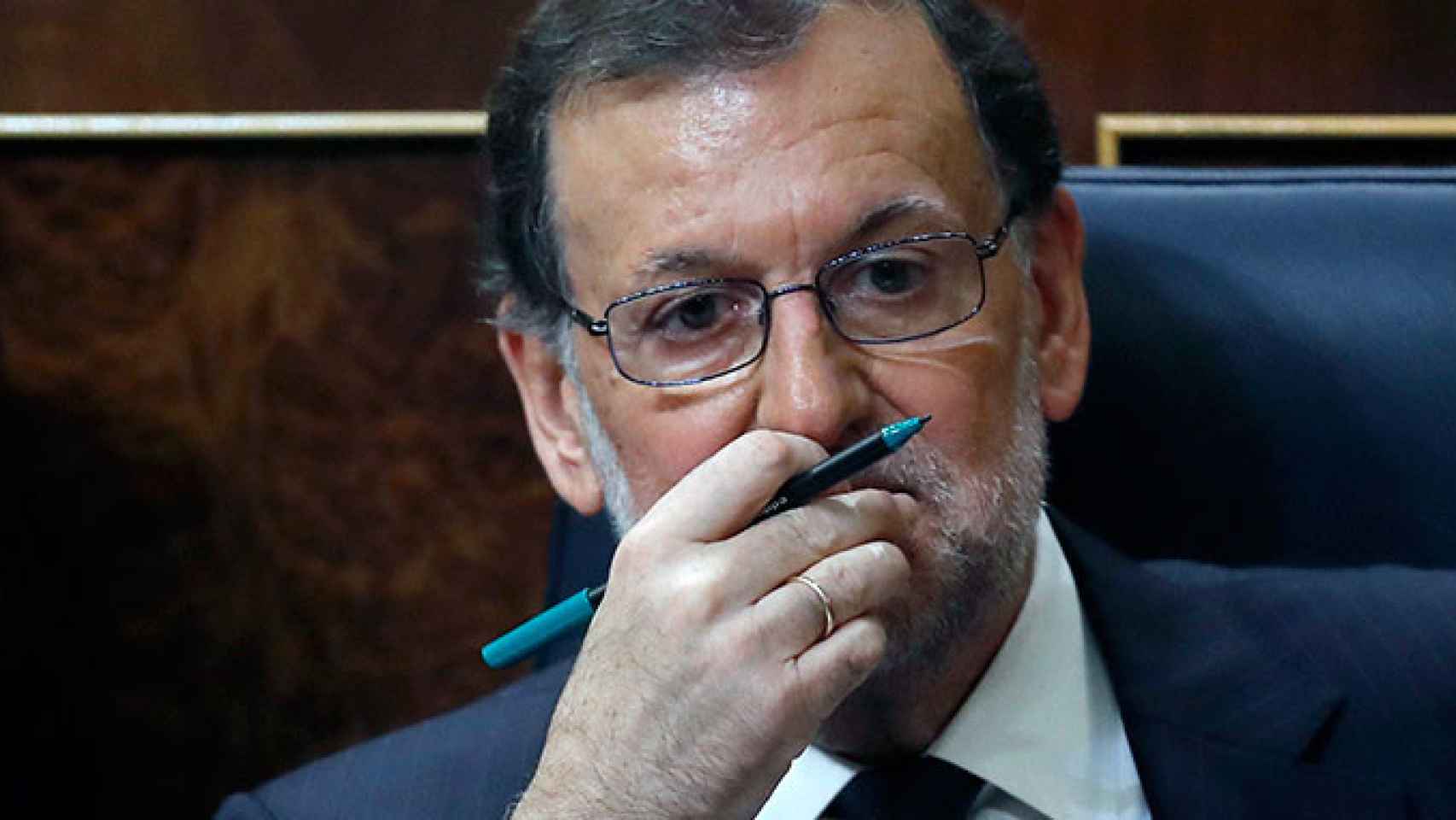 El presidente del Gobierno en funciones y candidato del PP a la reelección, Mariano Rajoy, durante el debate de investidura de este jueves / EFE