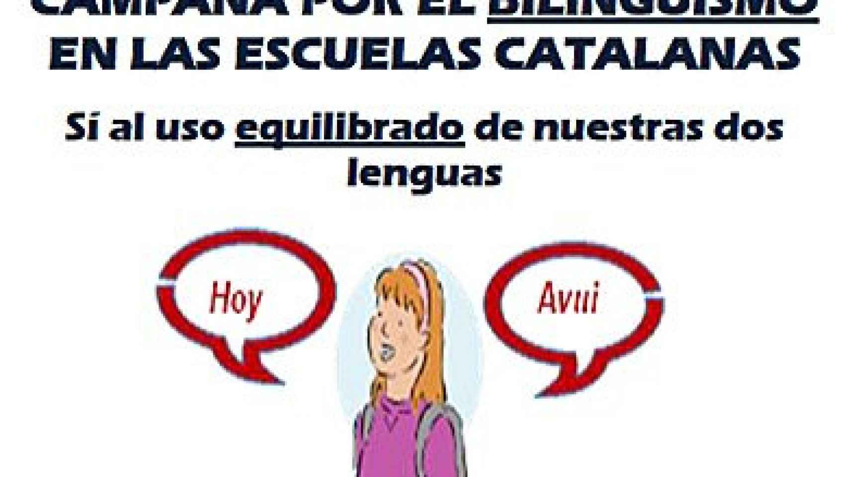 Campaña de Convivencia Cívica Catalana a favor del bilingüismo escolar