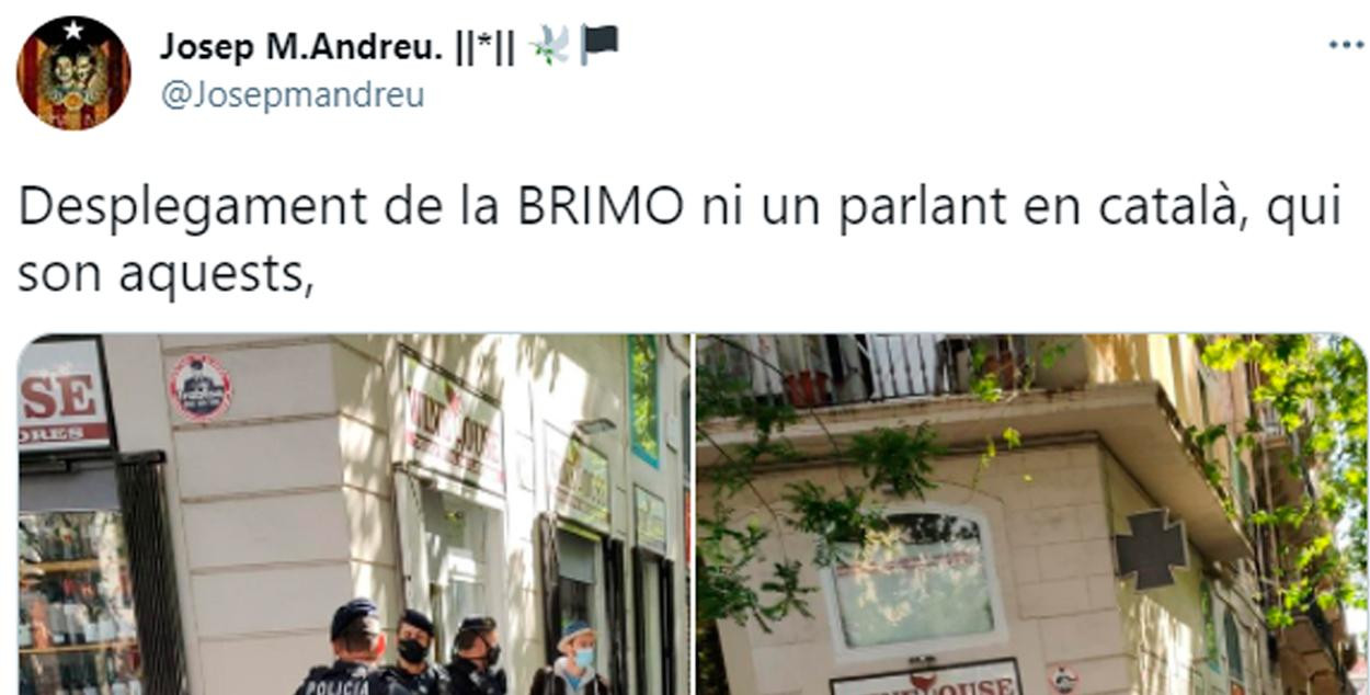El tuit de Josep Maria Andreu contra la Brimo