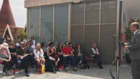 El grupo de periodistas internacionales durante una rueda de prensa por Sant Jordi en la Casa de les Punxes / CG