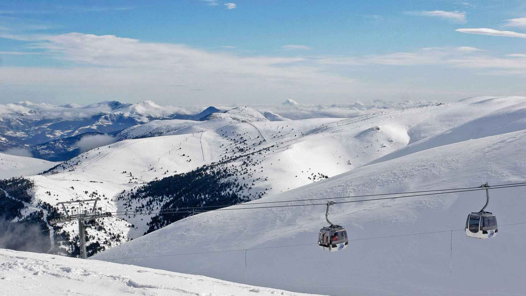 Pistas de esquí en La Molina, una de las población que bate récord de frío en España