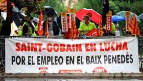 Protesta de los trabajadores de Saint-Gobain de Tarragona / EFE / ALEJANDRO GARCÍA