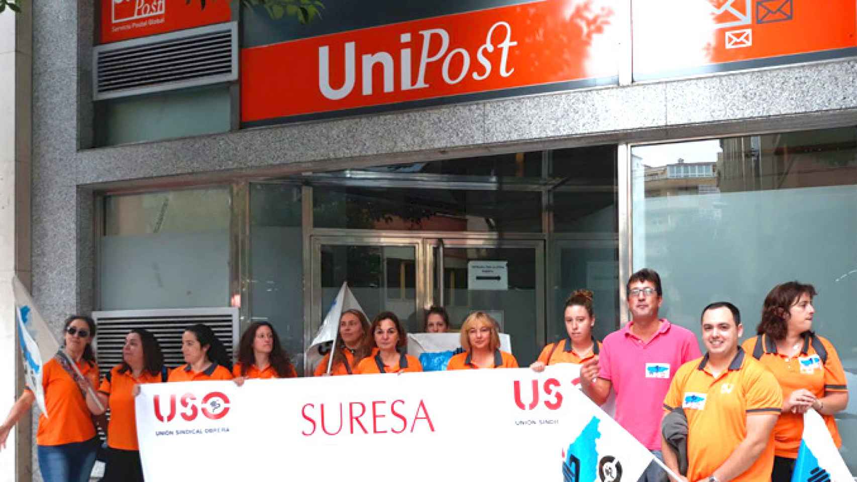 Imagen de la protesta contra Suresa en Gijón / USO