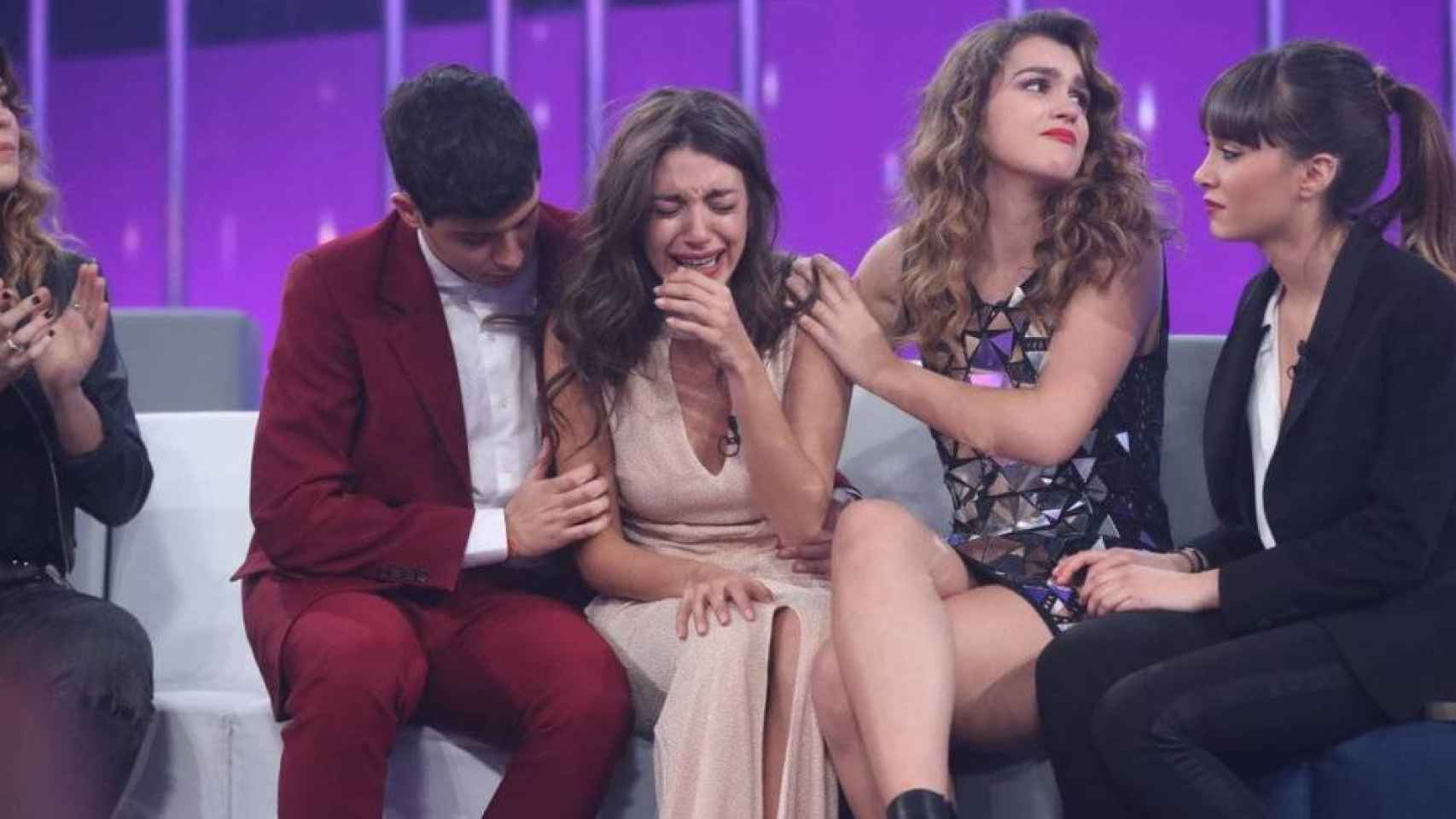 Ana Guerra llora durante una gala en la que fue salvada por el público / CD