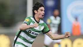 Francisco Trincao, celebrando un gol con el Sporting de Lisboa / EFE