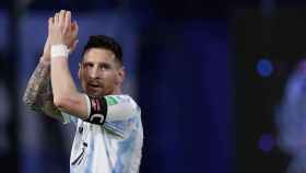 Messi celebra su gol ante Venezuela con la selección argentina / EFE