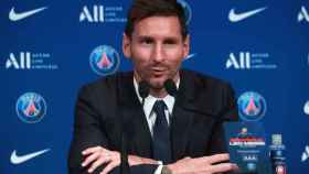 Leo Messi en su presentación oficial como nuevo jugador del PSG / EFE