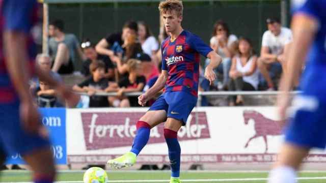 Arnau Comas, en un partido con el Barça B | FCB