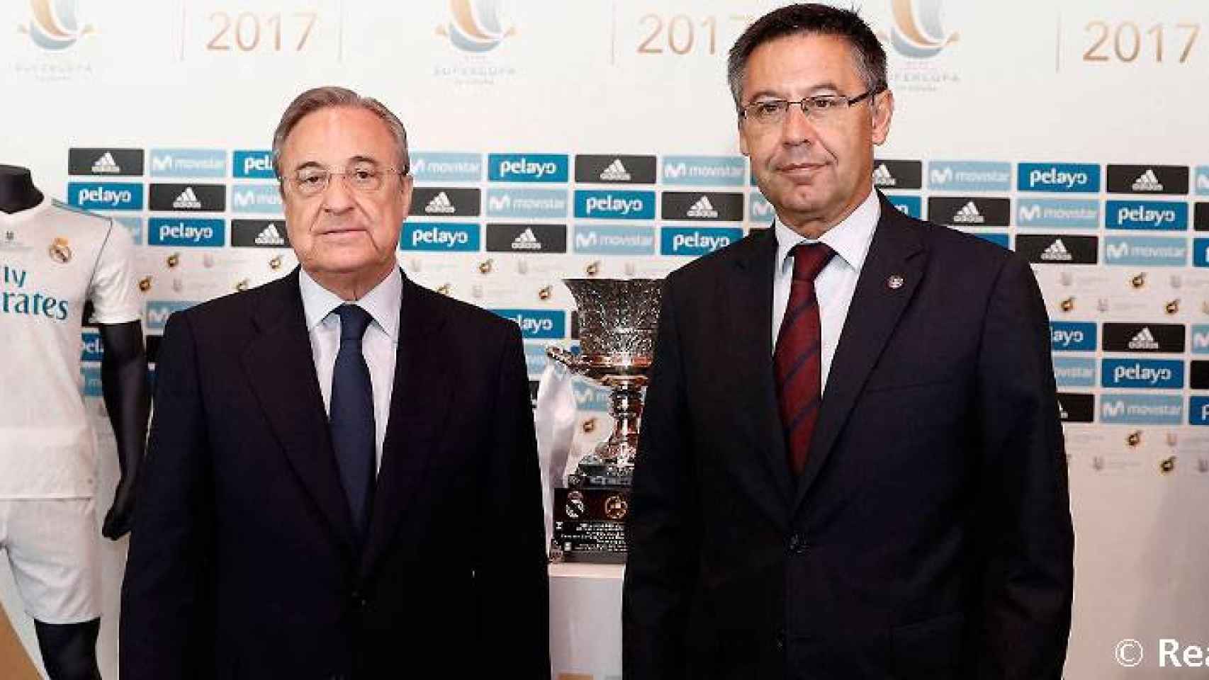 Florentino Pérez y Josep Maria Bartomeu en un evento /REAL MADRID CF