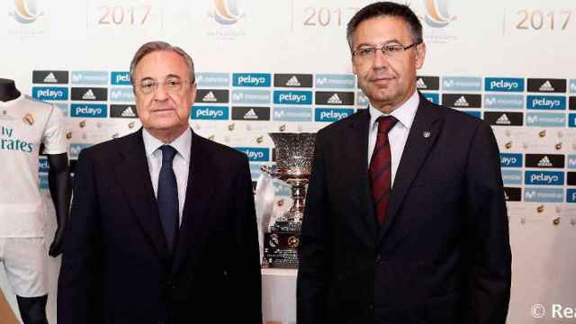 Florentino Pérez y Josep Maria Bartomeu en un evento /REAL MADRID CF