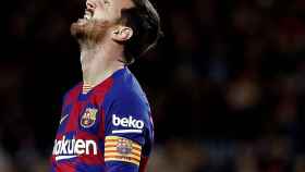 Messi lamenta una ocasión ante el Granada | EFE