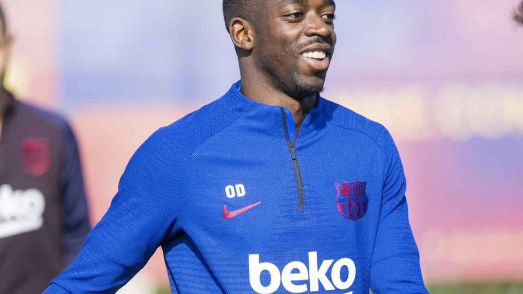 Una foto de Dembelé durante un entrenamiento del Barça / FCB