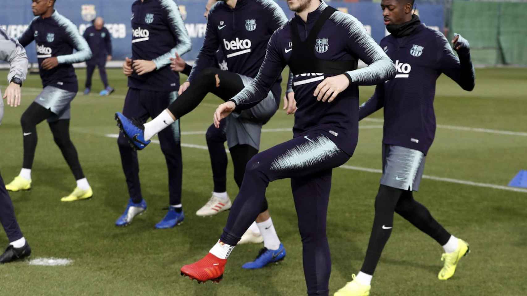 Una foto de los jugadores del Barça en un entrenamiento del Barça / FCB