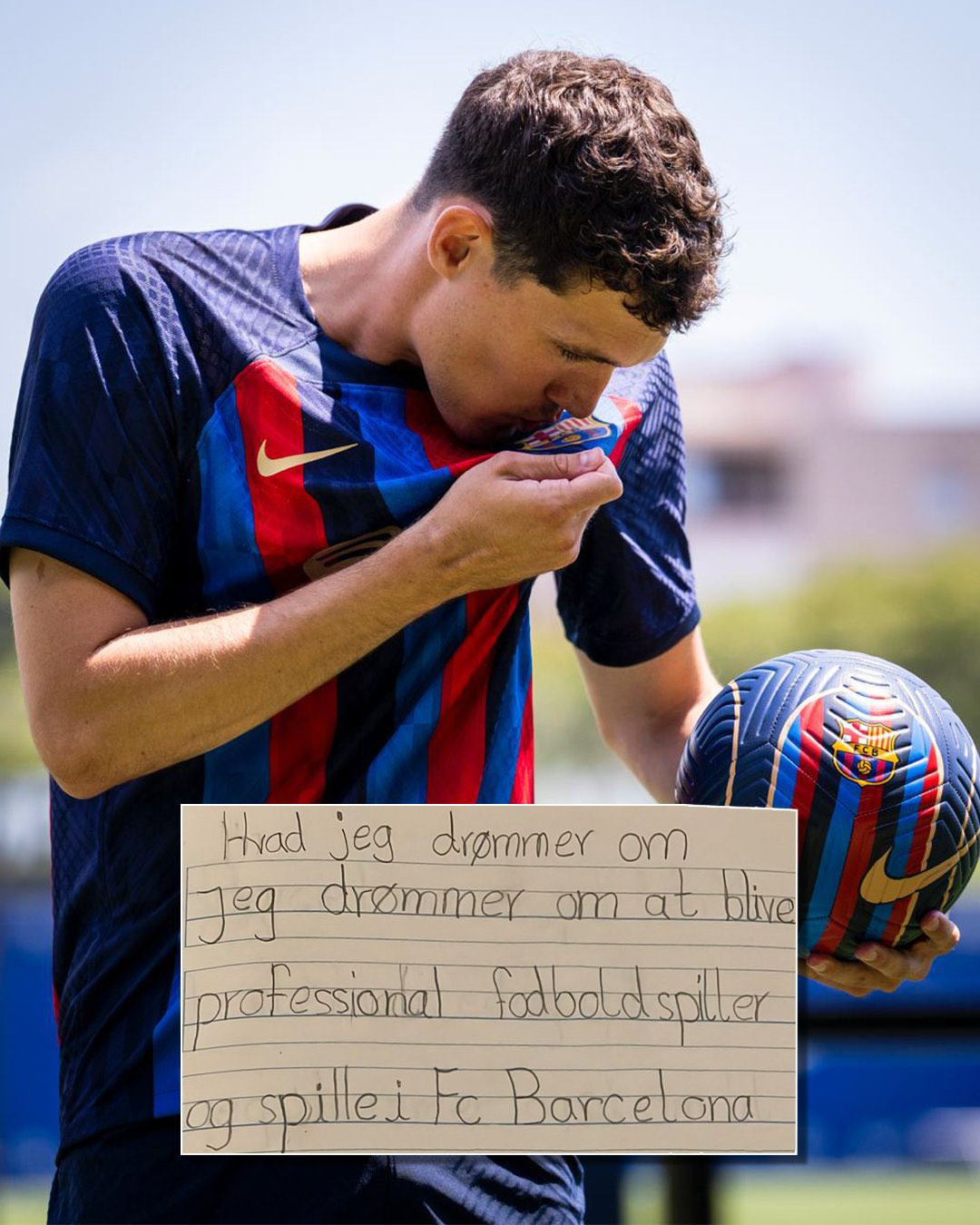 El deseo de Christensen sobre el Barça cuando tenía ocho años / FCB