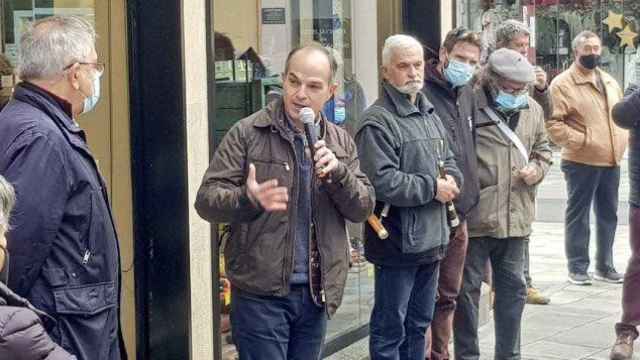 Jordi Turull (JxCat), dando un discurso sin mascarilla en Valls, el 8 de enero de 2022 / @jorditurull (TWITTER)