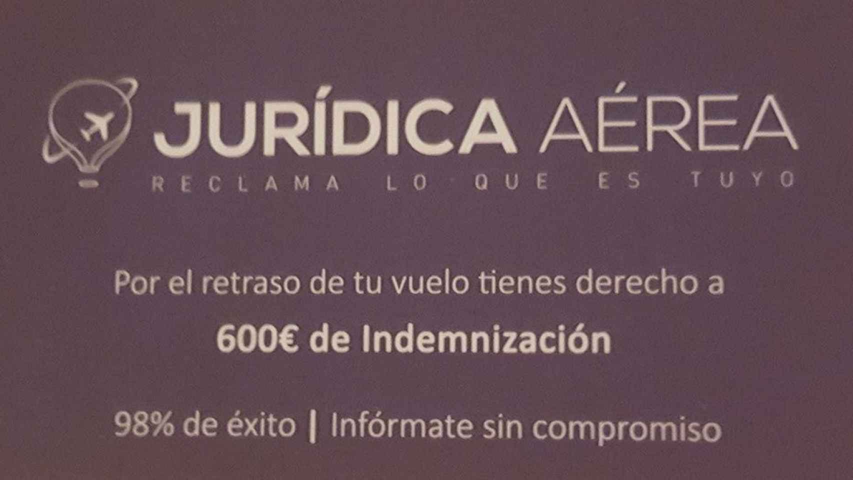 Tarjeta de publicidad de un despacho de abogados de Madrid