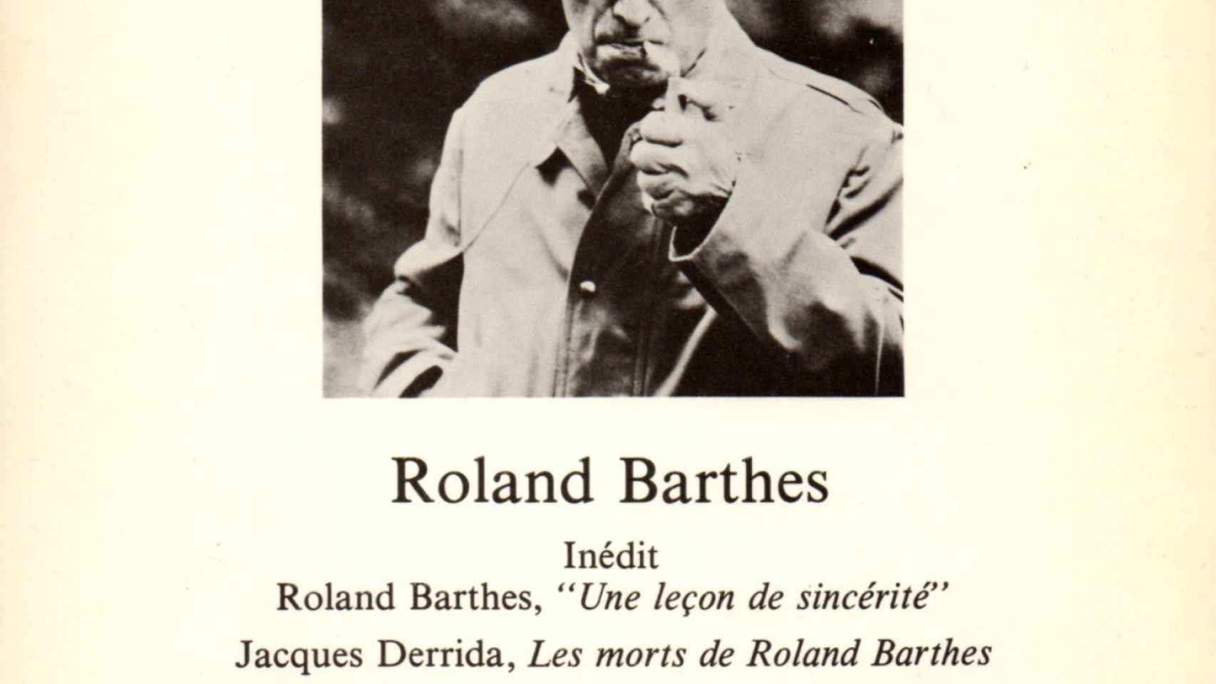 Ejemplar de la revista Poètique, fundada por Genette, Todorov y Cixous, dedicado a Roland Barthes /SEUIL